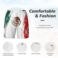 thumbnail image 3 of Mens Swim Trunks Mexican Flag Quick Dry Board Shorts with Compression Liner, 3 of 6