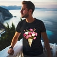 thumbnail image 5 of Men's Graphic TeeFlowers (13) Letter Print T-Shirts Round Neck Short Sleeves Sizes XS-5XL Summer Daily Casual Tops, 5 of 5