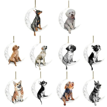 

Sitting the Moon Christmas Decoration Mini Portable Christmas Pendant Gifts for Families Friends Dog Person 5