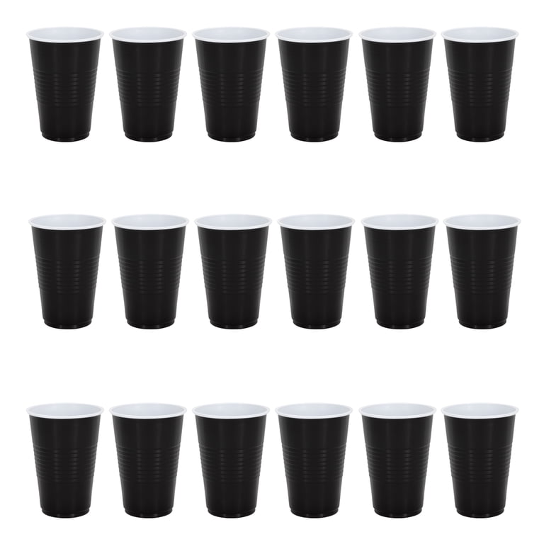 Way To Celebrate Plastic Disposable Party Cups 16 oz Midnight Black 18  Pieces - Walmart.com