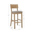 thumbnail image 6 of Linon Jordan 31" Mid Back Indoor Wood Bar Stool, Graywash, 6 of 9