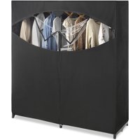 Whitmor Black Extra Wide Clothes Closet - Zippered Front Opening