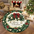 thumbnail image 4 of Christmas Rug under $5! Xqxayjr Christmas Tree Pattern Rug, Non-Slip Holiday Doormat, Circular Snowflake Design Floor Mat, Festive Living Room Entryway Carpet, 4 of 6