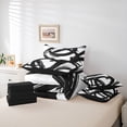 thumbnail image 6 of Homewish Black Stripes 7 Pieces Bedding Comforter Set for Teens Boys Girls,Geometric Lines Full Bedding Set Lightweight,Vintage Aesthetic Fitted Sheet Flat Sheet,Breathable Home Decor,Reversible, 6 of 8