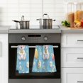 thumbnail image 4 of Yayeee 100% Cotton Hand Towels for Bathroom 16" x 28" Soft Absorbent Kitchen Towel, Easter Bunny Pattern, 4 of 7