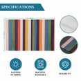 thumbnail image 6 of Colorful Striped Placemats Set of 4, Farmhouse Stripes Vintage Placemats for Dining Table, Place Mats for Kitchen Tabletop, Waterproof Wipeable Dining Table Mats Set, 6 of 9