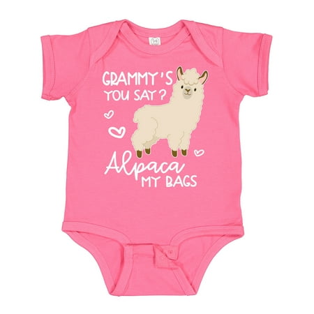 

Inktastic Grammy s You Say Alpaca My Bags Gift Baby Boy or Baby Girl Bodysuit
