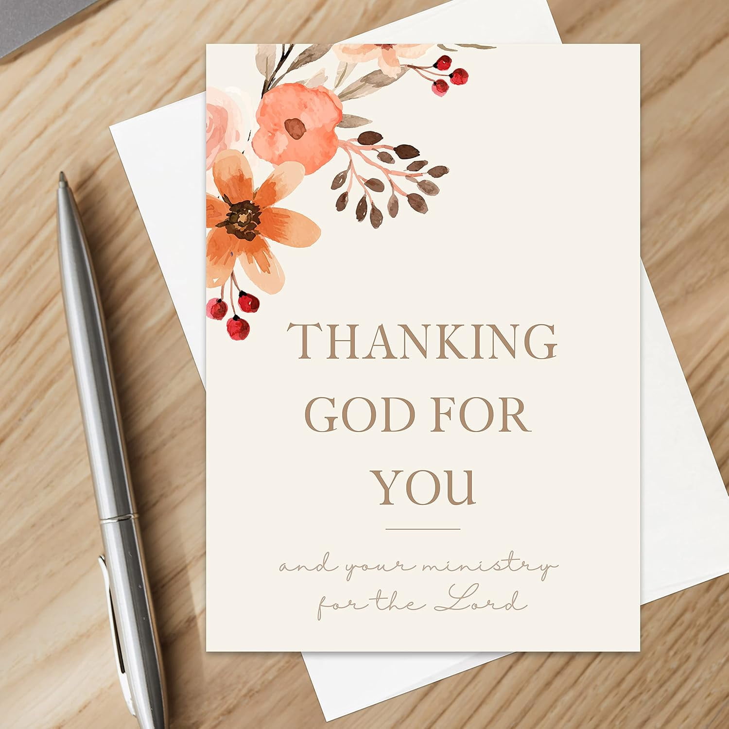 Ministry Appreciation Card | Thanking God for You (Pack of 100)