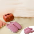 thumbnail image 2 of Xfvqtps Mens and Womens Furry Slippers Fluffy Plush Solid Color Simplicity Thick Bottom Soft Sole Comfortable Non-Slip Warm Winter Home Slippers Pink, 2 of 7