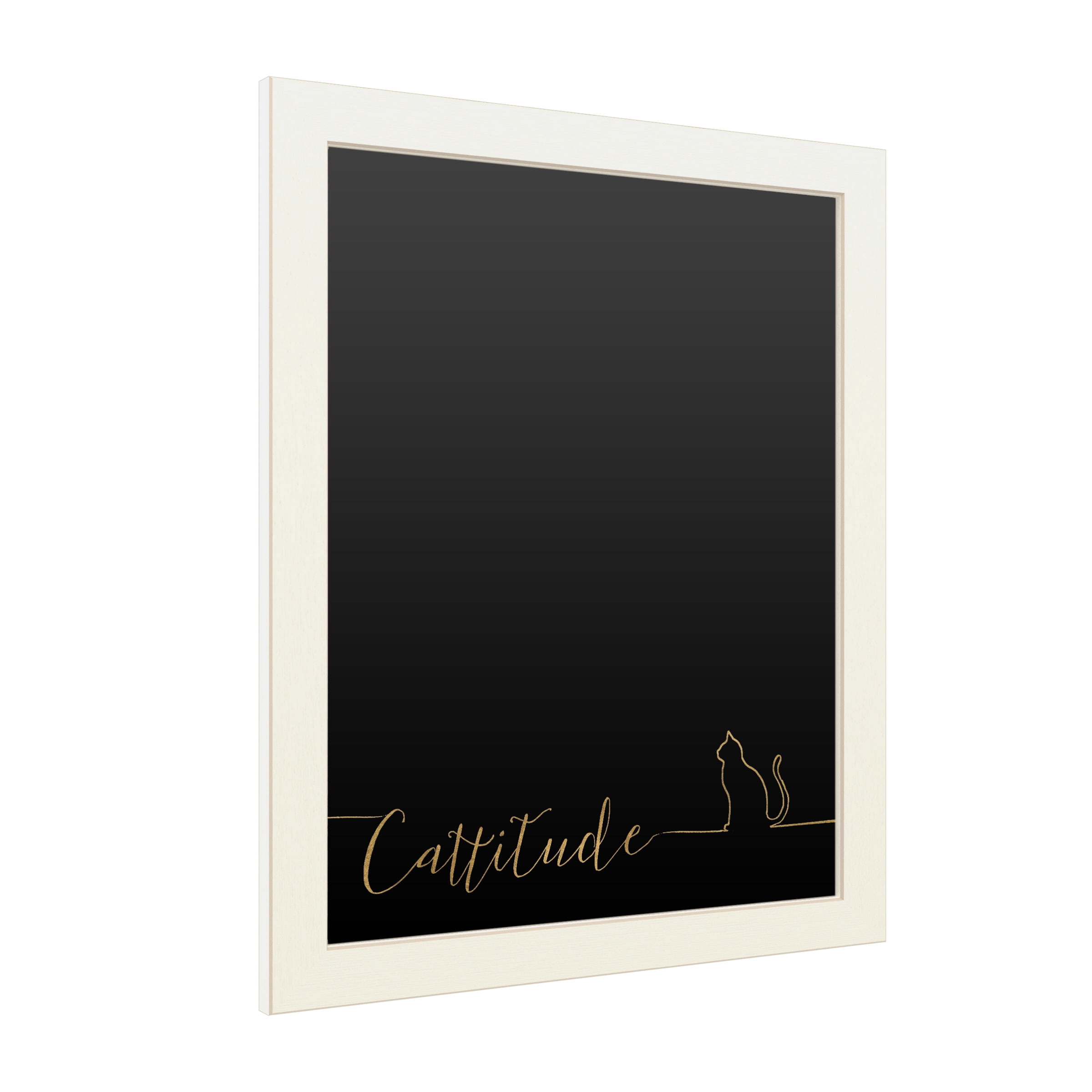 Trademark Fine Art 'Underlined Cats II Black' Chalkboard by Veronique Charron