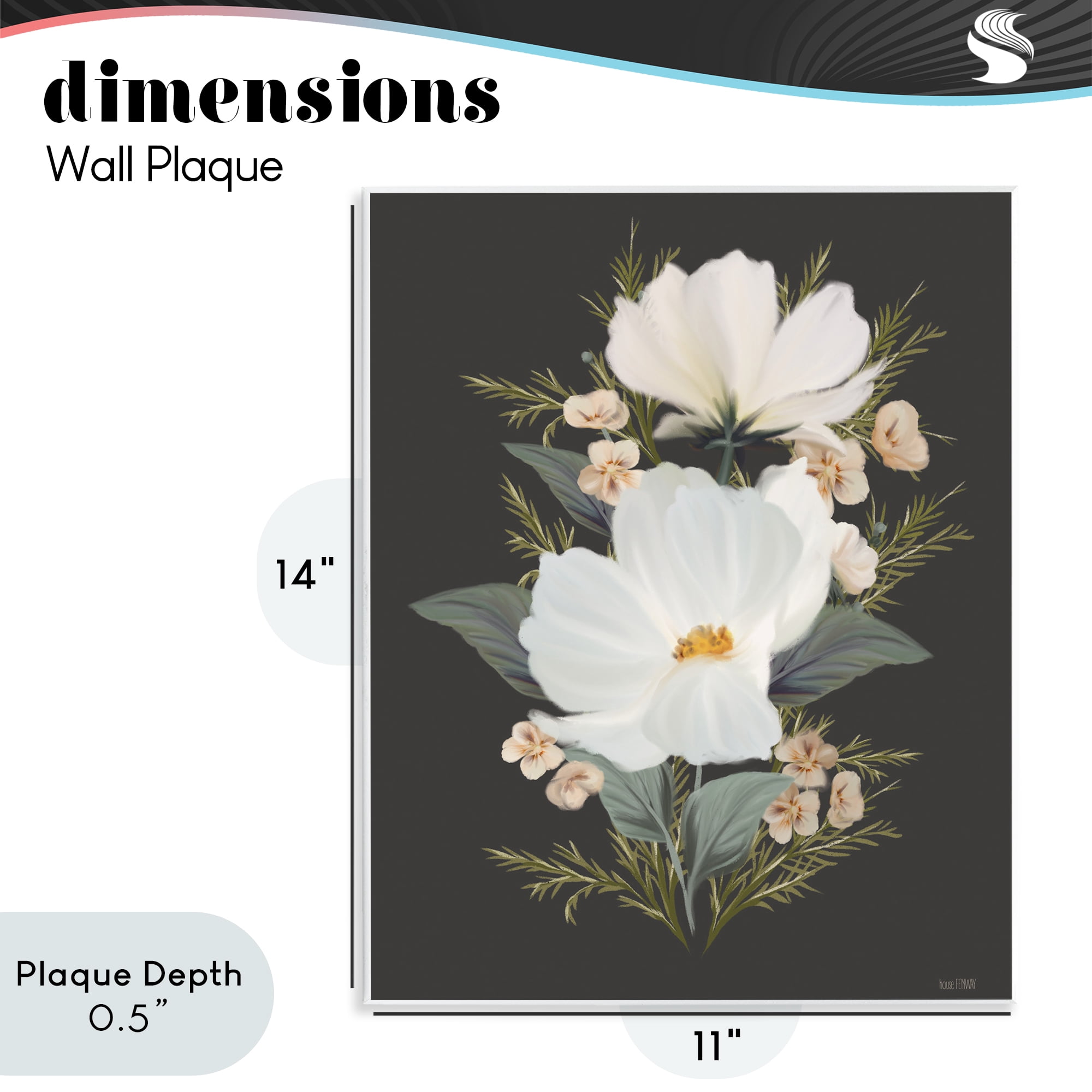Stupell Industries Lace Cosmos Flowers Wall Plaque Art, design by House Fenway