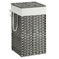 thumbnail image 1 of SONGMICS Laundry Hamper with Lid, 17.2 Gallon (65 L) Synthetic Rattan Clothes Laundry Basket with Lid and Handles, Foldable, Removable Liner, Dove Gray, 1 of 6