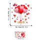 thumbnail image 3 of Decoraciones para San Valentín, adornos para San Valentín, regalos para San Valentín, pegatinas para San Valentín, pegatinas decorativas con forma de corazón, sin pegamento, pegatinas de plástico para, 3 of 6