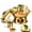 Gold,7.08in, variant on Chinese Charcoal Hot Pot,Traditional Chinese Copper Style Noodle Pot, Portable Small Stainless Steel Dry Ice Charcoal Hot Pot with Handle,Fast Heating,Non-stick Bottom for 3-5 Person