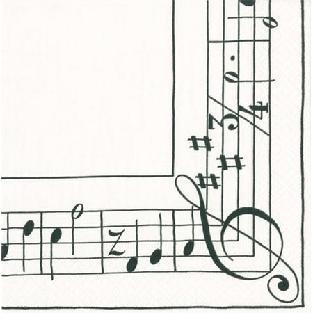 - Paper Cocktail Napkins 20pk 13810C Sonata Musical Notes
