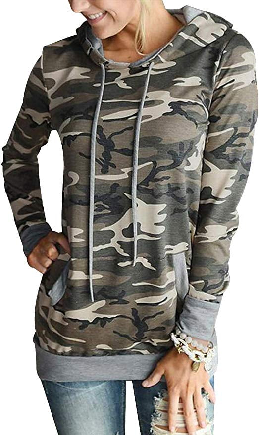 Womens camo sweatshirt hoodie Clearance