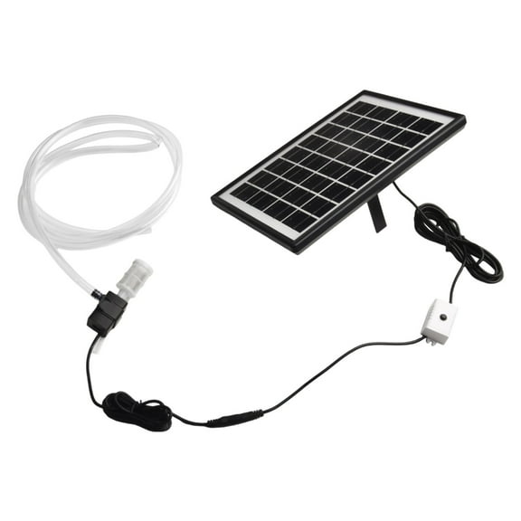 6W Solar Panel 12V Submersible Water Pump Kit 240L/h Flow Rate for Pond Fountain Aquarium with 2m Pipe Filter Outdoor Power System