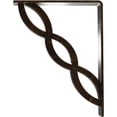 thumbnail image 4 of Ekena Millwork 2"W x 7 1/2"D x 10"H Loera Wrought Iron Bracket, (Triple center brace), Antiqued Brass, 4 of 7