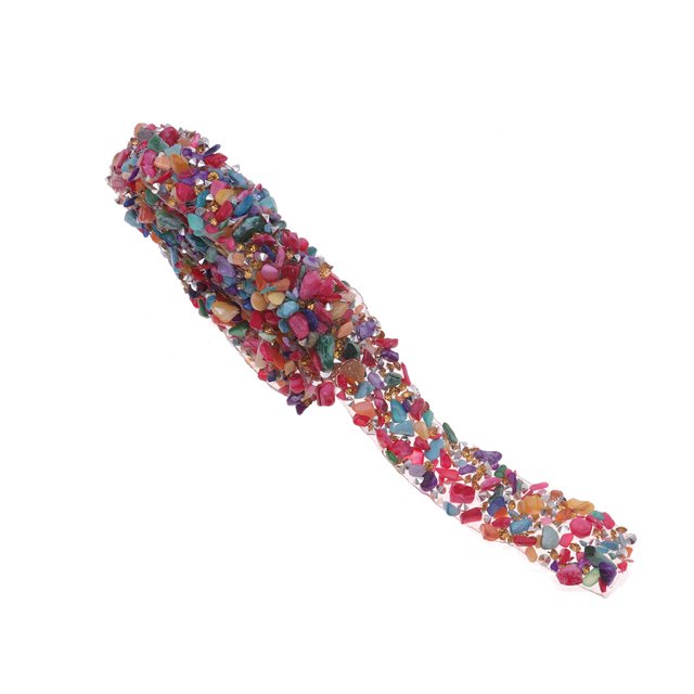 EeaseMX Cinta brillante de 1 metro con ribete de concha de imitación de colores para coser en vestidos, cinturones, bolsos, zapatos y adornos (2 cm de ancho)