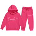 thumbnail image 5 of WOYY Toddler Girls Outfits Letter Print Hoodie and Jogger Pants Clothes Set, Sizes 2-3T, 5 of 7