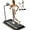 Black（Knobs Folding）, variant on Walking Pad with Handle Bar, 2 in 1 6.2MPH Under Desk Treadmills with Gym Mat, 2.5 HP Folding Treadmill with Remote & Touch Control for Home Office, 265 LBS Capability