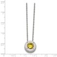 thumbnail image 3 of Stainless Steel Polished CZ November Birthstone Necklace 20in, 3 of 3
