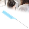 thumbnail image 3 of Steel Pintail Comb Barbershop Rat Tail Combs for Women Hair Styling with Rounded Steel Tail Needle Design, Fine Hairdressing Tool, 3 of 7