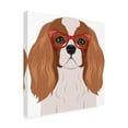 thumbnail image 2 of Furbaby Affiliates 'Cavalier King Charles Spaniel Wearing Hipster Glasses' Canvas Art, 2 of 3