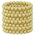thumbnail image 3 of J&H Designs 807-BR-Ivory Ivory and Black Glass Pearl Stretch Bracelet Set, 3 of 5