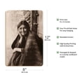 thumbnail image 2 of Navaho Woman - The North American Indians - Vintage B&W Photograph by Edward S. Curtis c.1904 - 8 x 12 inch Vintage Wood Art Sign, 2 of 4