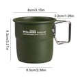 thumbnail image 3 of Camping Aleación Aluminio 300 Ml Con Asa Plegable para Mochileros () Verde, 3 of 3