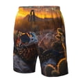 thumbnail image 4 of Fuzoiu Lizard With Sunglasses Sunset Print Men's Beach Shorts,Men's Swim Trunks,Quick Dry Board Shorts with Pockets,Men's Bathing Suits for Surfing, Running, and Casual Wear-Small, 4 of 6
