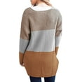 thumbnail image 3 of ppyoung Women's Loose Open Front Long Sleeve Solid Color Knit Cardigans Sweater Blouses with Pockets, 3 of 3