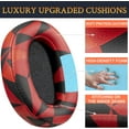 thumbnail image 4 of SOULWIT Earpads for Sony WH-XB900N/WH-CH710N/WH-CH720N/WH-RF400/MDR-RF895RK Headphones, Ear Pads Cushions with Soft Protein Leather, High Density Foam - Red Storm, 4 of 6