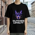 thumbnail image 3 of Black T Shirts for Men, Glitched Loyalty, Dog Print Mens Graphic Tees, 24013764,XXL, 3 of 8