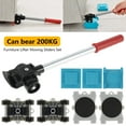thumbnail image 1 of POINTERTECK Shifter Lifter Set Wheel Moving Slider Heavy Furniture Mover Table Tool Moving artifact 8-piece set, 1 of 8