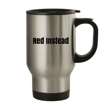 

Red Instead - 14oz Stainless Steel Travel Mug Silver