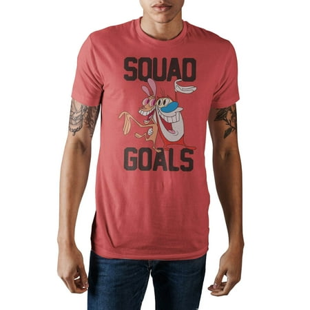 Ren & Stimpy Squad Goals Red Casual T-Shirt-