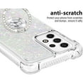 thumbnail image 2 of for Samsung Galaxy A53 5G Glitter Case with Ring Holder, Bling Sparkle Floating Liquid Soft TPU Cushion Fashion Girly Women Girls Clear Case Cover for Samsung Galaxy A53 5G  Colorful, 2 of 14