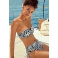 thumbnail image 3 of LASCANA Women's Zebra Print Bandeau Bikini Swimsuit Top Bra Sizing, 3 of 6
