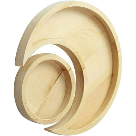 

UMMH Sun Moon Plate Snack Tray Nut Tray Moon Tray 1 Set Gothic Essential Oil Holder Appetizer Server Vanity Tray Wood Tray Crystal Stone Storage Tray Tabletop Decor Disc Gem