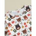 thumbnail image 4 of Liacowi 2Pcs Kids Toddler Boy Christmas Outfits Long Sleeve Gingerbread Man/Elk Print Tops + Elastic Waist Pants Set 3T 4T 5T 6T 7T Little Boys Fall Clothes Set, 4 of 8