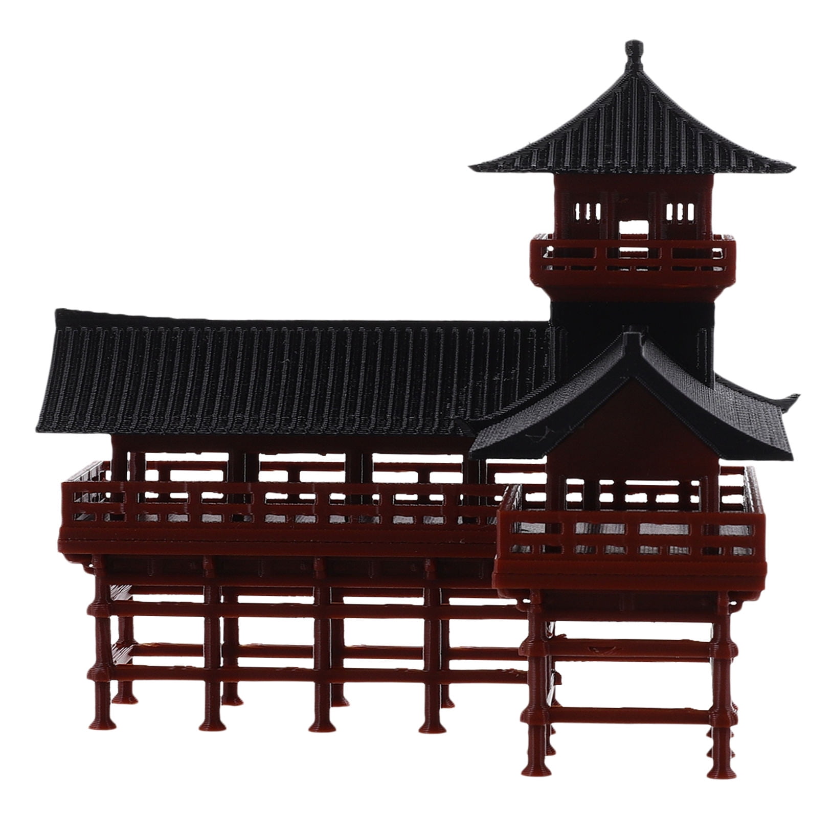 Hemoton Plastic Pavilion Statue Model, Realistic Pavilion Sculpture for Garden Decor, Outdoor Landscape Ornament and Home Decoration