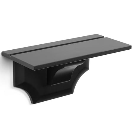 Crown Molding Ledge 12 Inch Floating Shelf Black Color Traditional Crown Molding Ledge 12 Inch Floating Shelf Black Color Traditional Decorative Corbel Bracket Style Durable