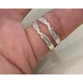 thumbnail image 4 of 2 CT Round Cut White Moissanite Enhancer Wedding Ring 14K White Gold Plated, 4 of 4