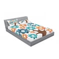 thumbnail image 3 of Ambesonne Colorful Fitted Sheet & Pillow Sham Set, Innovation Gears Tree, Twin, Multicolor, 3 of 3