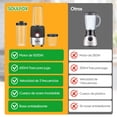 thumbnail image 4 of SOULFOX Licuadora 3 Velocidades Profesional Electrica Potente Portátil 2 En 1 Con Vaso De Plástico 1000W Color Negro, 4 of 5
