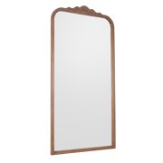 My Texas House Freestanding Floor Mirror with Ornate Floral Carved Wood Frame, 40 in x 79 in
