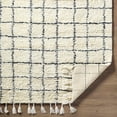 thumbnail image 6 of Hauteloom Venya Wool Living Room, Bedroom Area Rug - Bohemian, Transitional - High Pile - Ivory, Charcoal - 5' x 7'6", 6 of 6