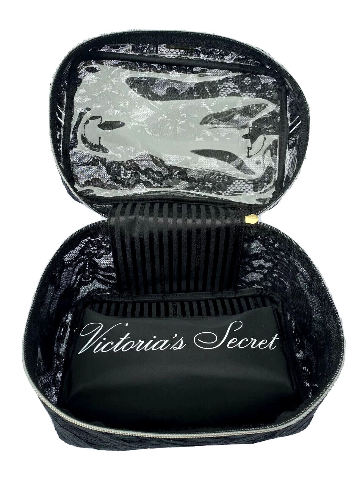 victoria secret makeup bag black